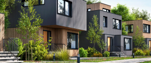 neighborhood of newly built modular homes