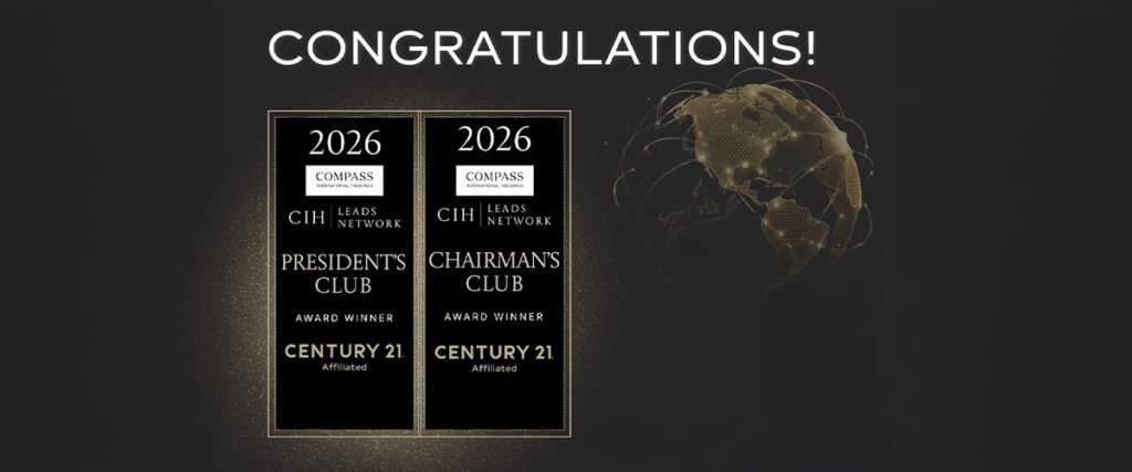 2026 CIH Chairman's Club awards for CENTURY 21 Affiliated on a dark background.